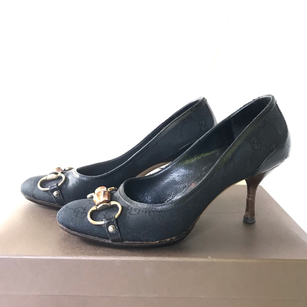 GUCCI Horse Bit Bamboo Pump - Size 6.5 M